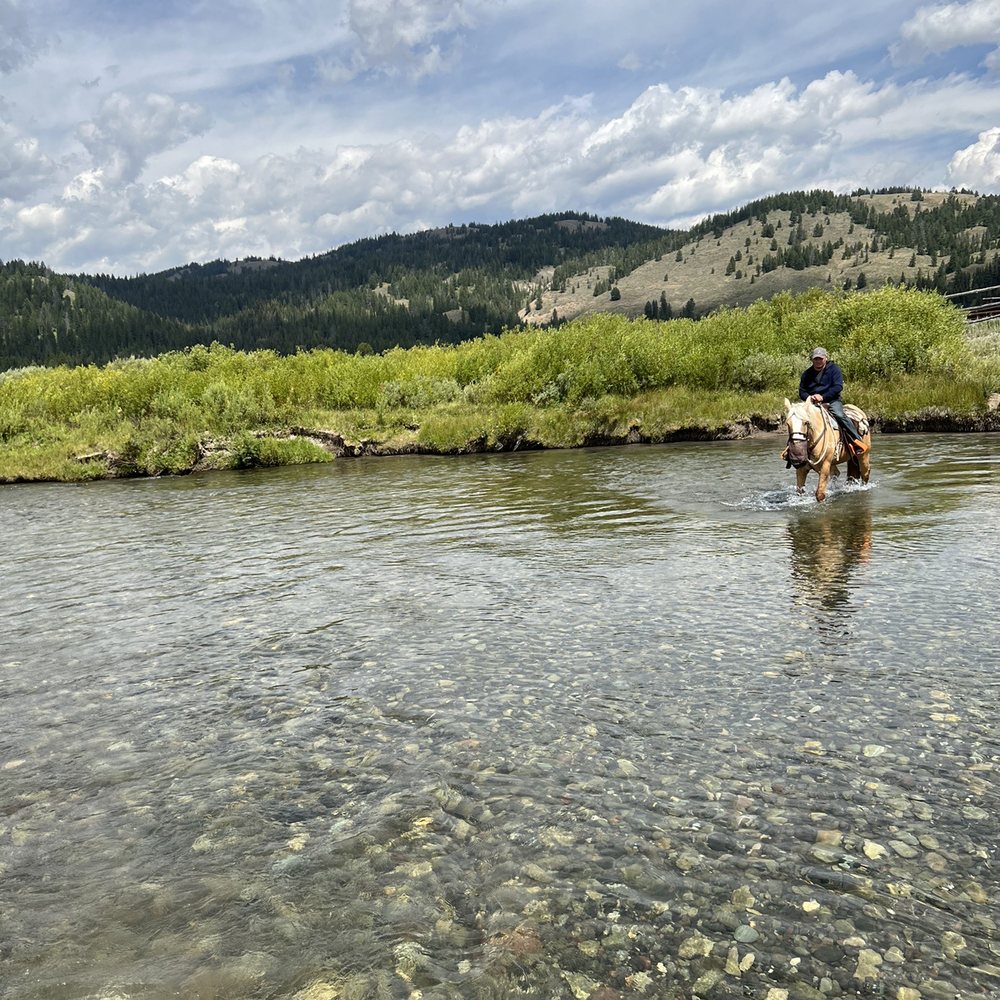 Turpin Meadow Ranch - Crossing the stream - Resorts Near Me - Moran, Wyoming Turpin Meadow Ranch - Crossing the stream - Resorts Near Me - Moran, Wyoming