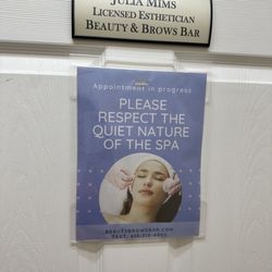Beauty Spa & Brows Bar - This is how you are greeted!