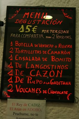 Menu photo 2 Taberna la Gaditana Madrid, M