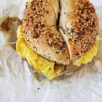 Blue Crab Coffee - Everything bagel with eggs, bacon and caramelized onions - Coffee & Tea Near Me - Saint Michaels, Maryland Blue Crab Coffee - Everything bagel with eggs, bacon and caramelized onions - Coffee & Tea Near Me - Saint Michaels, Maryland