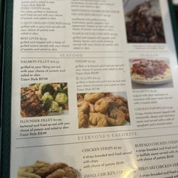 Anthony's Restaurant and Lounge - Menu
