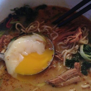 Toki Underground - Red miso ramen with broken runny egg. (o^^o) - Ramen Near Me - Washington, DC, District of Columbia Toki Underground - Red miso ramen with broken runny egg. (o^^o) - Ramen Near Me - Washington, DC, District of Columbia