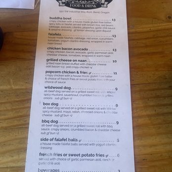 WildWood - Menu - Bars Near Me - Bend, Oregon WildWood - Menu - Bars Near Me - Bend, Oregon