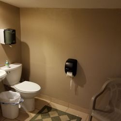 Sunset RV Park & Cabins - Bathrooms in the laundromat, kept clean daily by on-site staff.