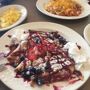 Le Andos Cafe - Berry crepes, meaty hash and kids scramble with sausage. Simply amazing! - Salad Near Me - Macomb, Michigan Le Andos Cafe - Berry crepes, meaty hash and kids scramble with sausage. Simply amazing! - Salad Near Me - Macomb, Michigan