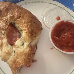Burnt Stromboli I noticed in one bite
