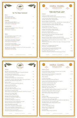 Menu photo 8 Maria Isabel San Francisco, CA