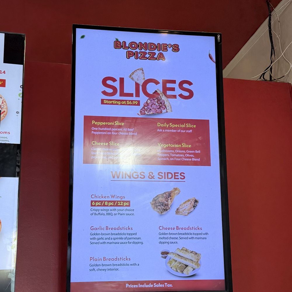 Blondie’s Pizza - Menu for slices - Pizza Near Me - Berkeley, California