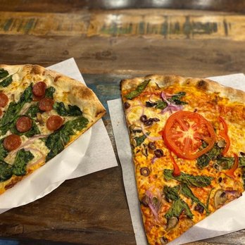 Slice + Soda - two slices of pizza on paper - Pizza Near Me - Montreal, Quebec Slice + Soda - two slices of pizza on paper - Pizza Near Me - Montreal, Quebec