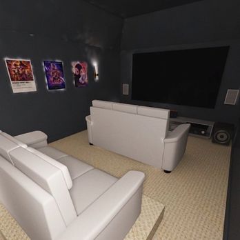 DFW Home Theater - 3D model I made to communicate our vision - Home Theatre Installation Near Me DFW Home Theater - 3D model I made to communicate our vision - Home Theatre Installation Near Me
