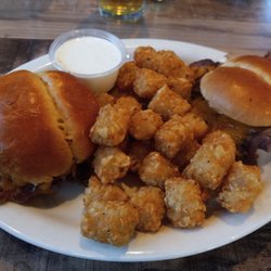 Touchdowns Bar & Grill - I had the roast beef sliders with tots, the roast beef was dry so had some au jus & it was much better