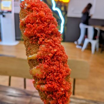 Kong Dog - Spicy Cheeto corn dog - Korean Near Me - Somerville, Massachusetts Kong Dog - Spicy Cheeto corn dog - Korean Near Me - Somerville, Massachusetts
