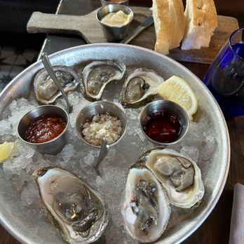 The Bicycle Thief - Oysters with cocktail sauce, horseradish and a mignonette - Italian Near Me - Halifax, Nova Scotia