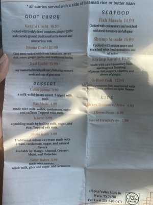 Menu photo 3 Saffron Waco, TX