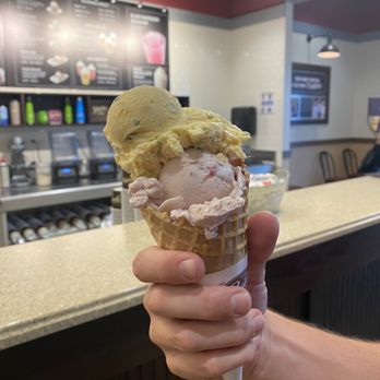 Graeter's Ice Cream - Birthday cake on top and Oregon strawberry on the bottom - delicious combo - Candy Stores Near Me - Cincinnati, Ohio Graeter's Ice Cream - Birthday cake on top and Oregon strawberry on the bottom - delicious combo - Candy Stores Near Me - Cincinnati, Ohio