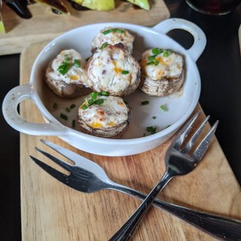 Rustic Cork Wine Bar - Stuffed mushrooms. - Wine Bars Near Me - Lake Stevens, Washington