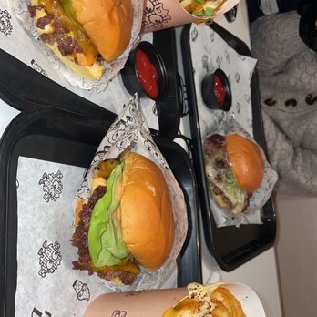 Mister Dips - Burger and queso fries (burger in the back is vegan) - Burgers Near Me - Detroit, Michigan