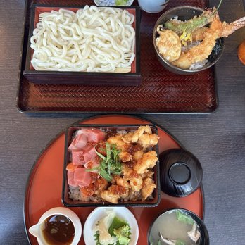 Tendon Tempura Carlos Junior - Tendon Combo w/ cold udon & Carlos Jewel Box - Japanese Near Me - Pasadena, California