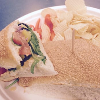 Mac's Cafe - Hummus and veggie sandwich on a toasted sub roll - American Near Me - Ithaca, New York