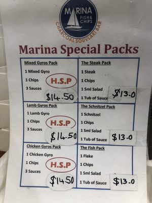 Menu photo 2 Marina Fish & Chips Frankston, VIC Menu photo 2 Marina Fish & Chips Frankston, VIC