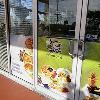 Aroma Tropical - the front door of a restaurant - Latin American Near Me - Miami, Florida
