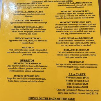 The Original Mexican Cafe - Breakfast menu - Mexican Near Me - Galveston, Texas The Original Mexican Cafe - Breakfast menu - Mexican Near Me - Galveston, Texas
