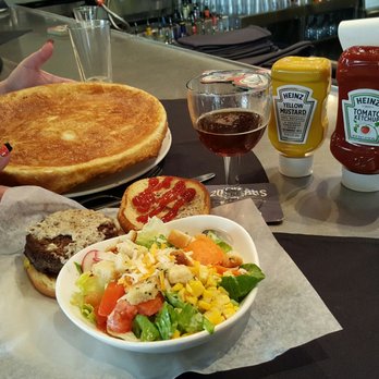 Yard House - Black Truffle Cheeseburger and Turkey Pot Pie with Gulden Draak Belgian Ale - Bars Near Me - Temecula, California
