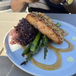 Herb crusted salmon *it has almonds Herb crusted salmon *it has almonds