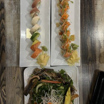 Bamboo Pho & Sushi - Rainbow Roll, Lost at Sea Roll, Salmon Skin Salad - Sushi Bars Near Me - San Diego, California Bamboo Pho & Sushi - Rainbow Roll, Lost at Sea Roll, Salmon Skin Salad - Sushi Bars Near Me - San Diego, California