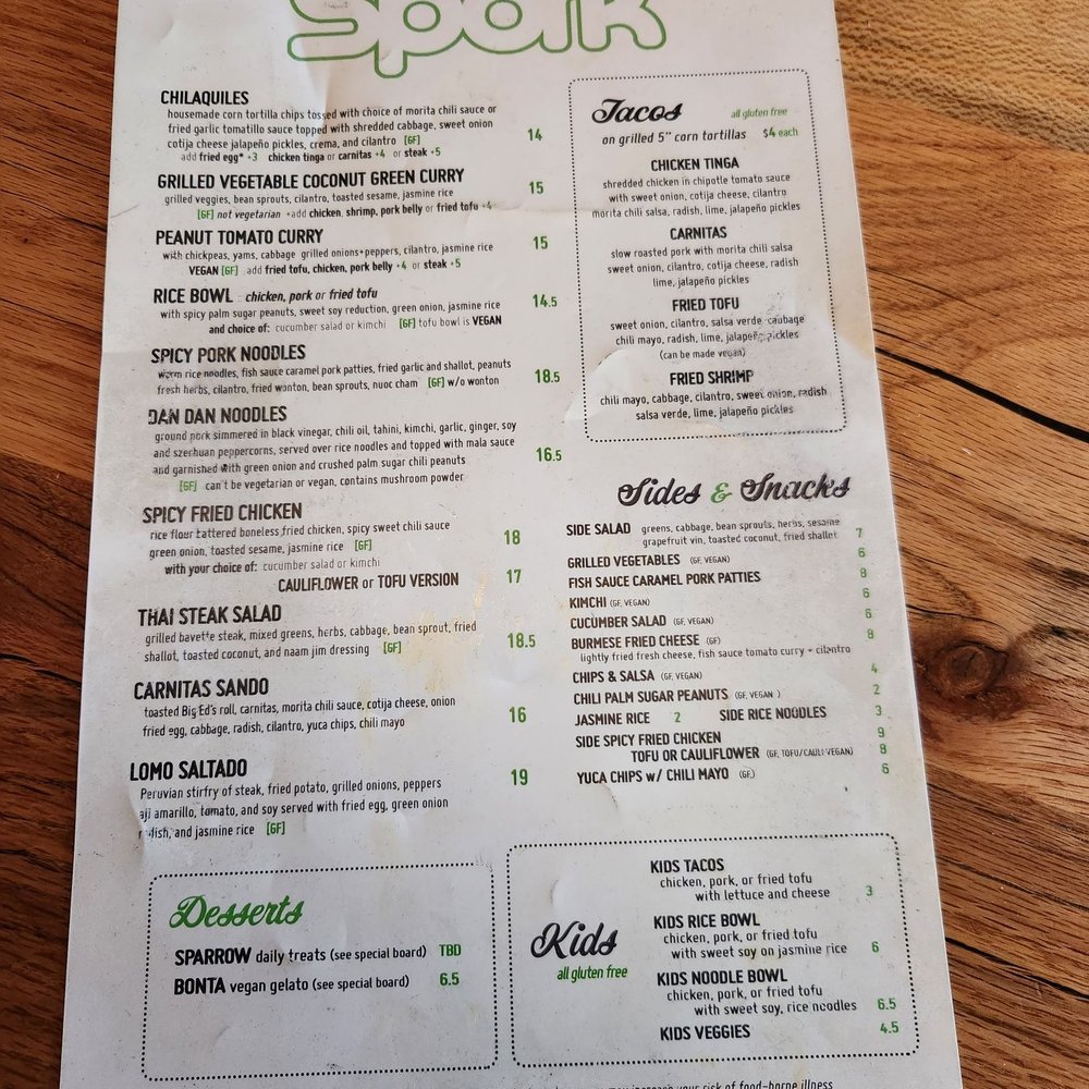 Spork - Menu - Mexican Near Me - Bend, Oregon Spork - Menu - Mexican Near Me - Bend, Oregon
