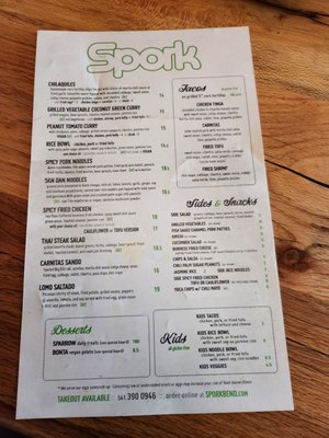 Menu photo 7 Spork Bend, OR