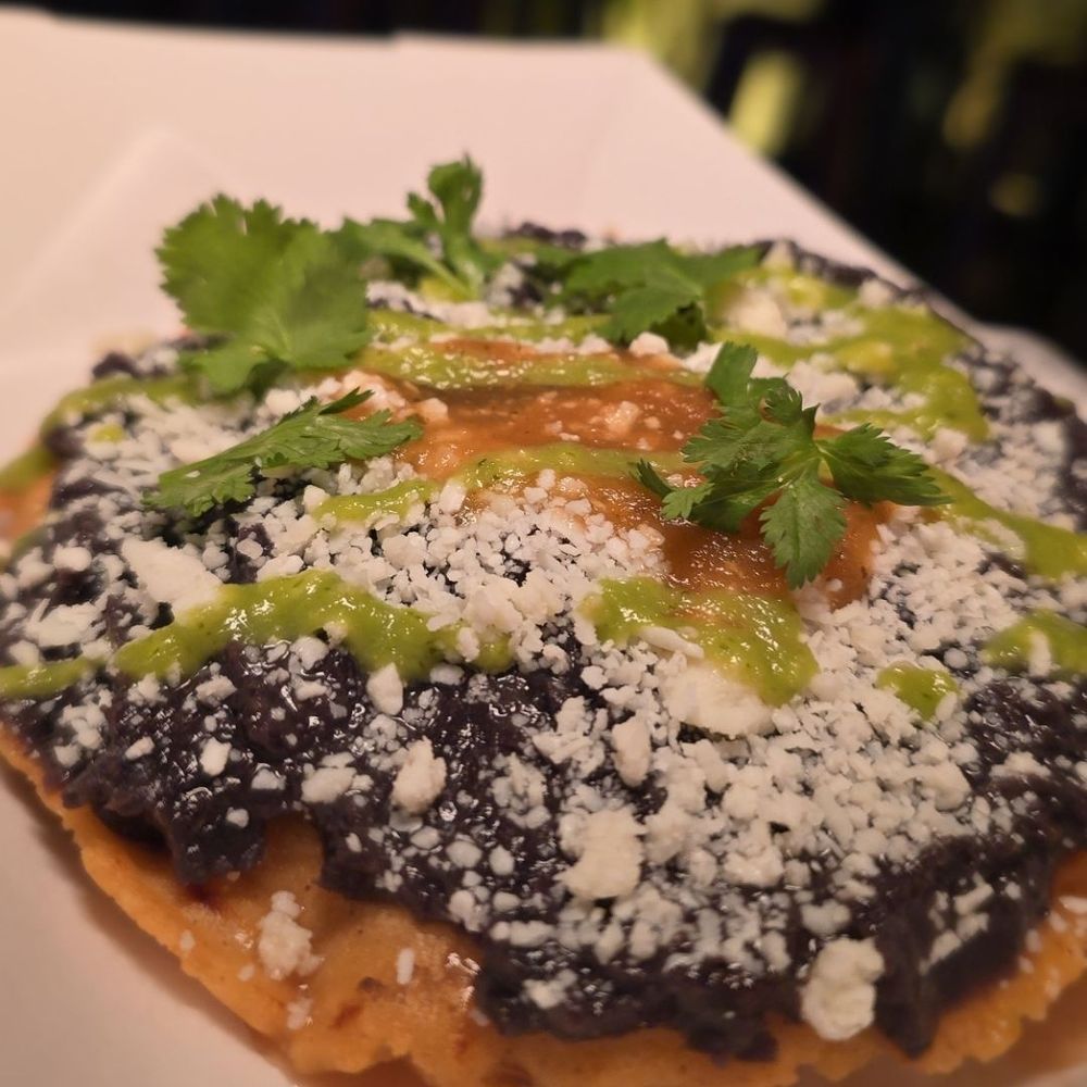 Walking Spanish - Love this tostada with black beans - Salvadoran Near Me - West Hollywood, California