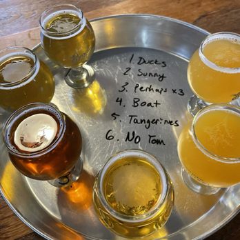 Begyle Brewing - a variety of beers on a metal tray - Breweries Near Me - Chicago, Illinois Begyle Brewing - a variety of beers on a metal tray - Breweries Near Me - Chicago, Illinois