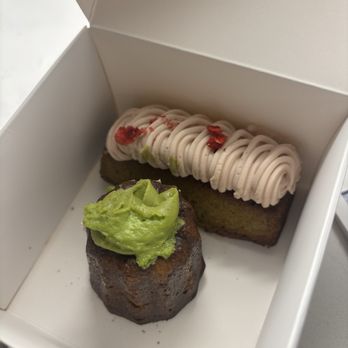 brown bag cookies - Matcha Canele and strawberry Matcha Financier - Desserts Near Me - Los Angeles, California brown bag cookies - Matcha Canele and strawberry Matcha Financier - Desserts Near Me - Los Angeles, California