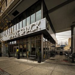 Shake Shack University City - Exterior. Outdoor seats