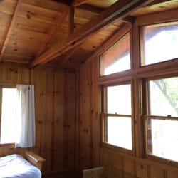 Simple lines, clean and rustic. Inside Howes cabin.