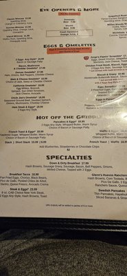 Menu photo 3 Millies Reno, NV