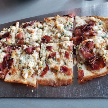 Red 36 - Clam and bacon flatbread - Seafood Near Me - Mystic, Connecticut Red 36 - Clam and bacon flatbread - Seafood Near Me - Mystic, Connecticut