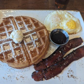 First Watch - Tri-fecta Waffle with eggs and million dollar bacon - Breakfast & Brunch Near Me - Montvale, New Jersey First Watch - Tri-fecta Waffle with eggs and million dollar bacon - Breakfast & Brunch Near Me - Montvale, New Jersey