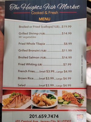 Menu photo 2 Central Fish Market Jersey City, NJ Menu photo 2 Central Fish Market Jersey City, NJ