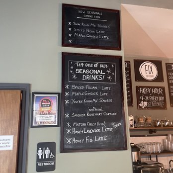 FIX Coffeebar - Seasonal drink menu - Coffee & Tea Near Me - Houston, Texas FIX Coffeebar - Seasonal drink menu - Coffee & Tea Near Me - Houston, Texas