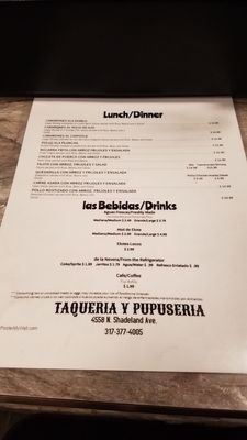 Menu photo 1 Taqueria Los Primos Lawrence, IN