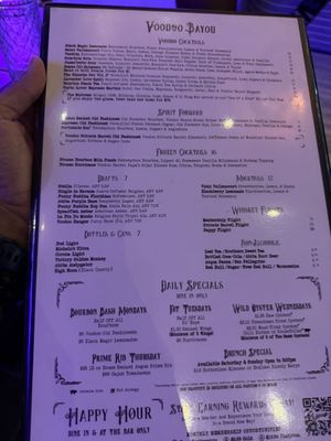 Menu photo 1 Voodoo Bayou Fort Lauderdale, FL