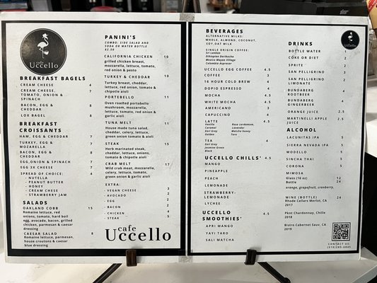 Menu photo 8 Cafe Uccello Oakland, CA