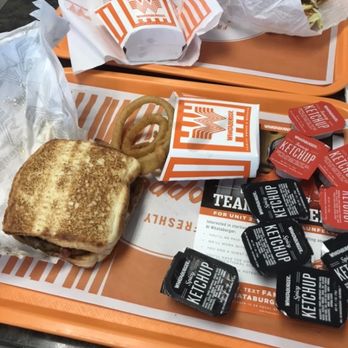 Whataburger - Double Whataburger with Bacon on Texas Toast, Onion Rings, Fries - Burgers Near Me - New Braunfels, Texas
