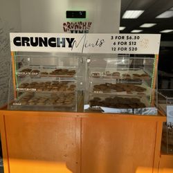 Crunchy B’s - The mini cookies display case.