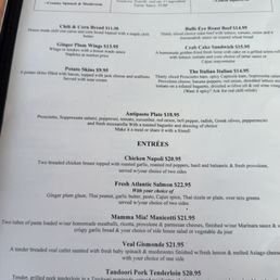 Menu as of Summer 2024 Menu as of Summer 2024
