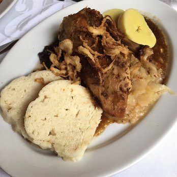 Restaurace U Pinkasů - The quarter duck dish with dumplings - Czech Near Me - Prague, Puerto Rico Restaurace U Pinkasů - The quarter duck dish with dumplings - Czech Near Me - Prague, Puerto Rico