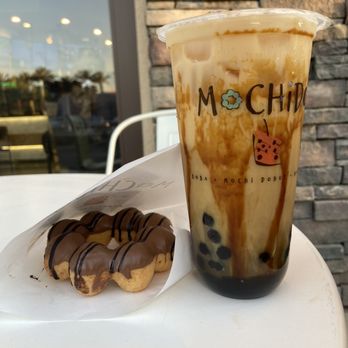 Mochido - Tag a Long Mochi Donut Brown Sugar Milk Tea with Boba - Fast Food Near Me - Visalia, California
