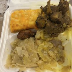 Island Jamaica Restaurant - Curry Goat Platter  Curry Goat